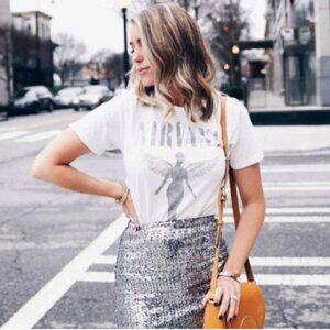 NWT 90s Nirvana Angel Tour Graphic Band Tee White